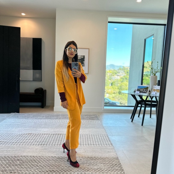 Pants - Mustard  Women's suit - Sleek Workwear